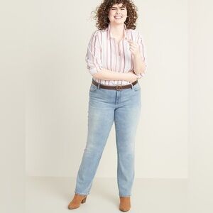 Old Navy Light Blue High-Rise Boot-Cut Jeans